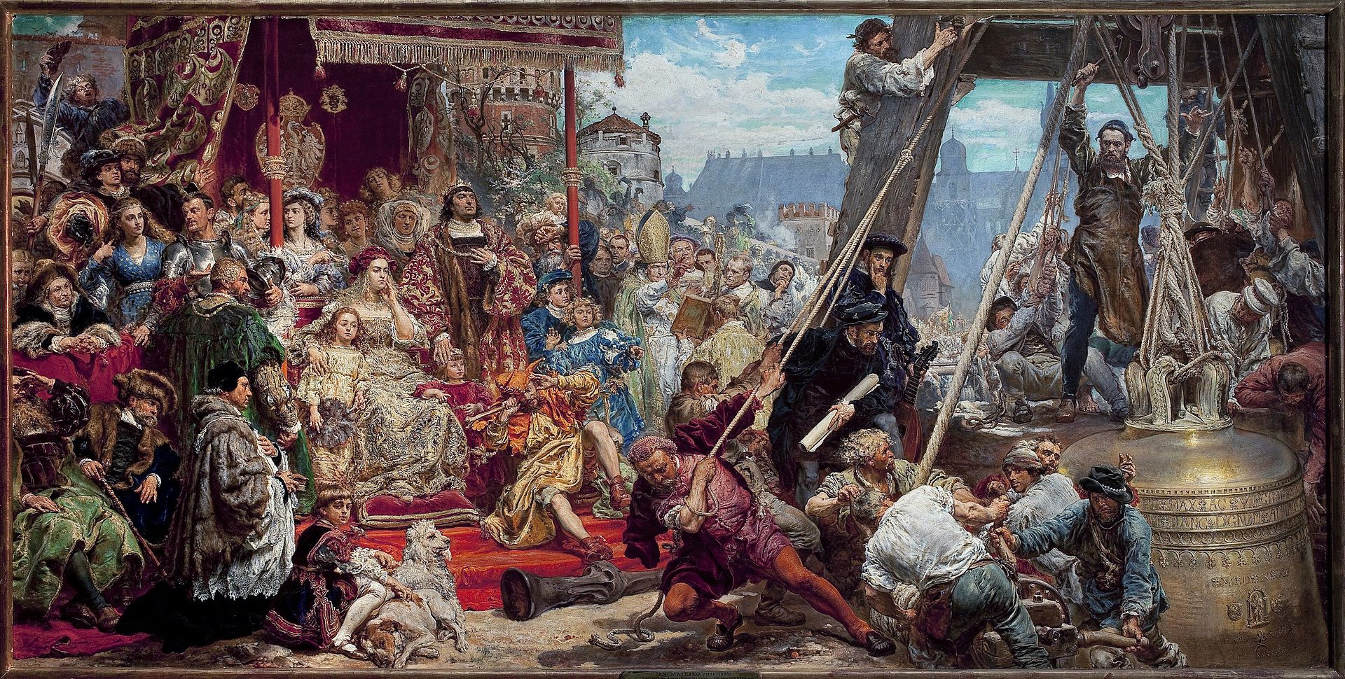 Jan Matejko: Zawieszanie Dzwonu Zygmunta